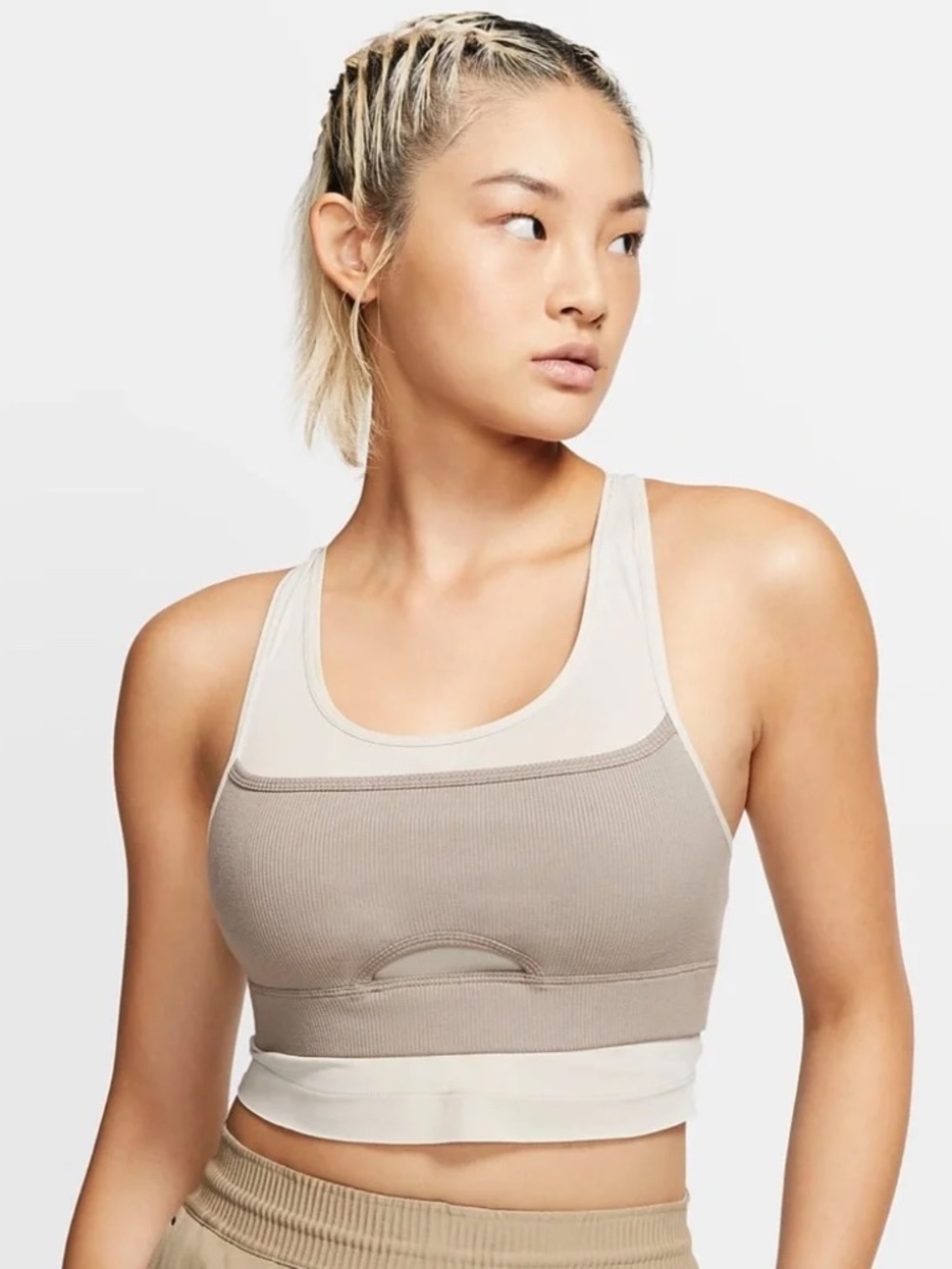 Rare Nike Lab Sports Bra/Running Tank in Beige - Size Medium